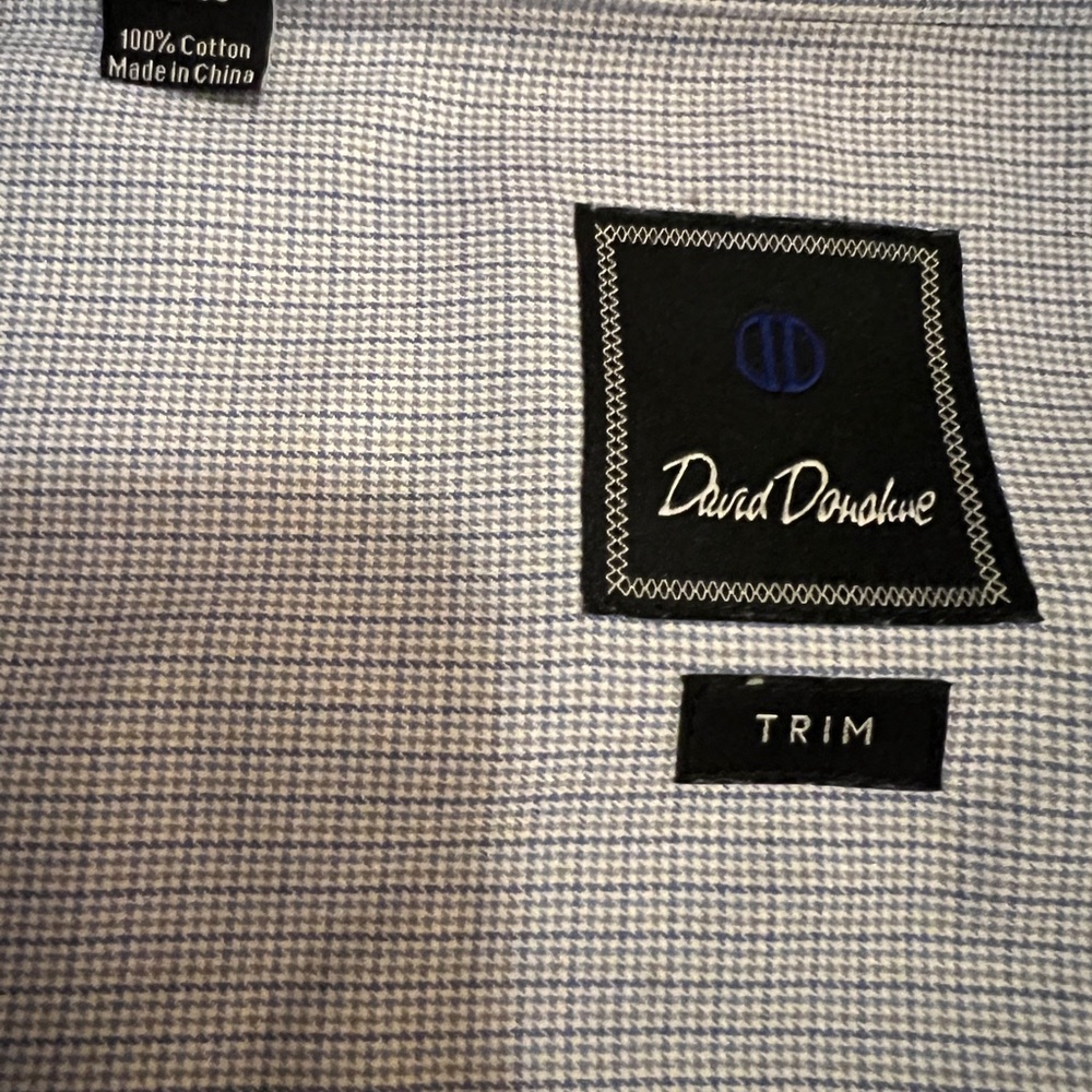 David Donahue checkered shirt. XL very stylish shirt
